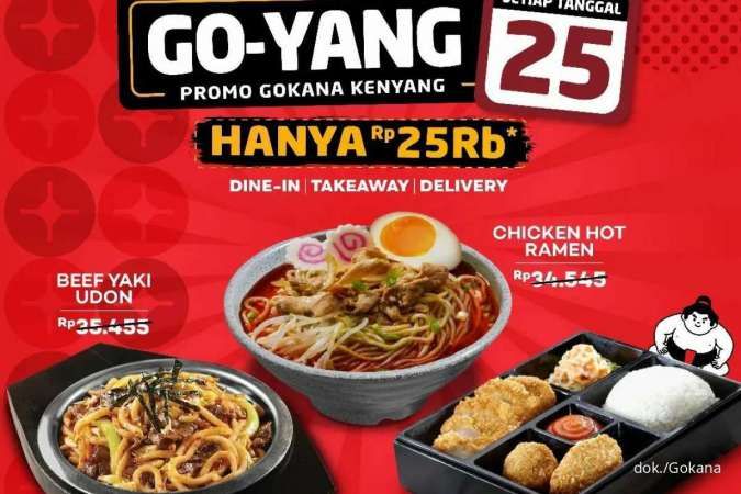 Khusus Tanggal 25! Promo Gokana 25 September, Paket Goyang 25 Serba Rp 25.000