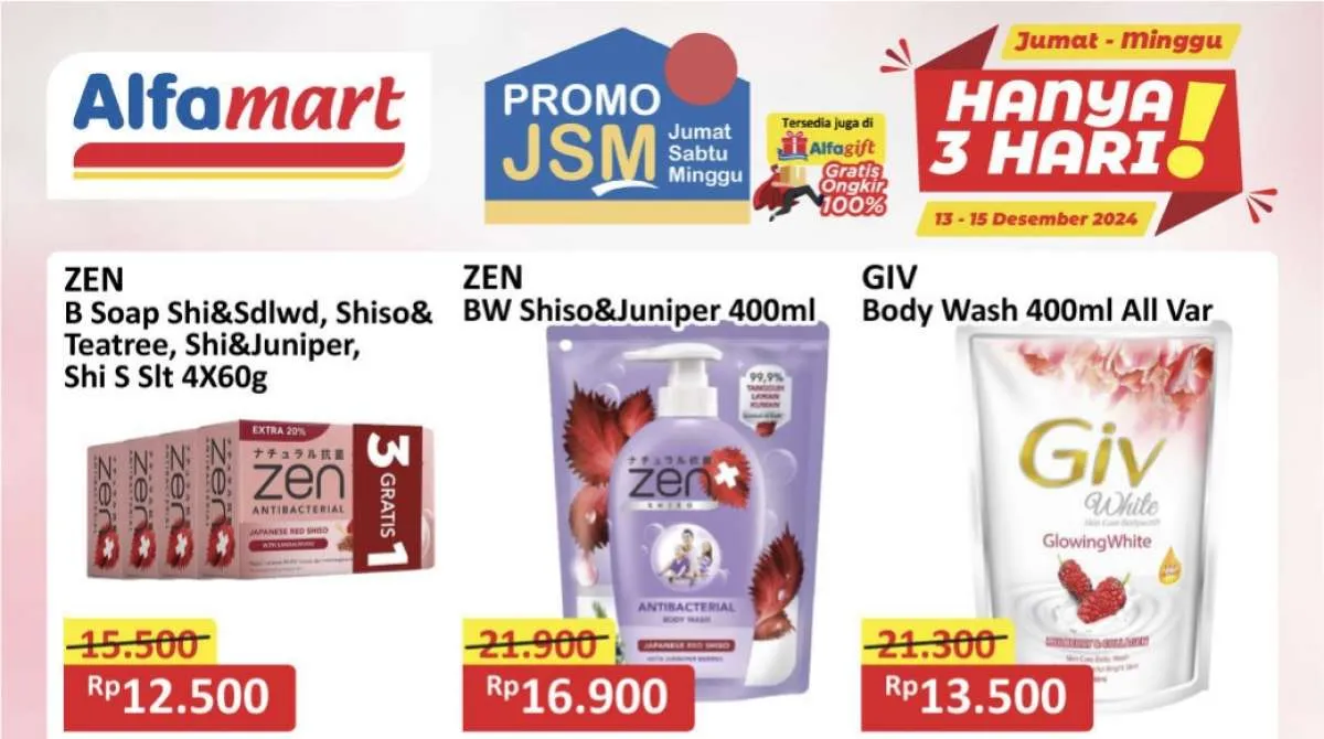 Promo Deterjen & Sabun Mandi di Alfamart hingga Tip Top, Potongan Harga Sampai Minggu