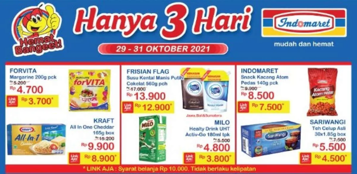 Promo JSM Indomaret terbaru 29-31 Oktober 2021, produk lebih murah di akhir pekan
