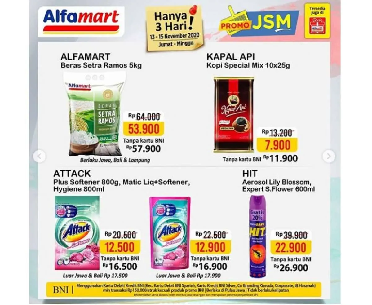 Promo Alfamart hari ini masih ada diskon, 15 November 2020!