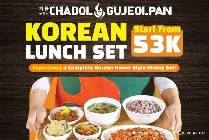 Promo Chadol Gujeolpan 21 Juli-20 Agustus, Lunch Set Korea Mulai Rp 53.000-an