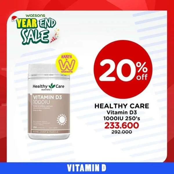 Promo Watsons Year End Sale Edisi Vitamin 23 Desember 2021-2 Januari 2022