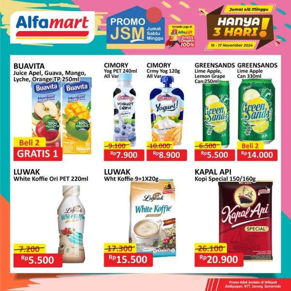 Promo JSM Alfamart Weekend 15-17 November 2024