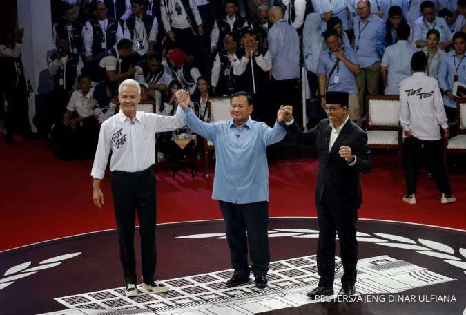 Quick Count Litbang Kompas: Data 31,5%, Anies 21,49%, Prabowo 60,14%, Ganjar 18,36%