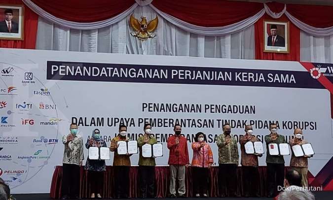 Perhutani Bersama KPK Tandatangani PKS Penanganan Korupsi melalui WBS