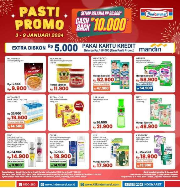 Promo Indomaret Terbaru Mulai 3-9 Januari 2024