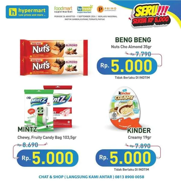 Promo Hypermart Serba Rp 5.000 Periode 30 Agustus-1 September 2024