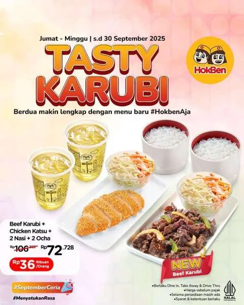 Promo HokBen Tasty Karubi Jumat-Minggu September