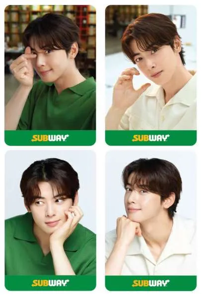 Promo Subway exclusive photocard Cha Eun-Woo periode 1-4