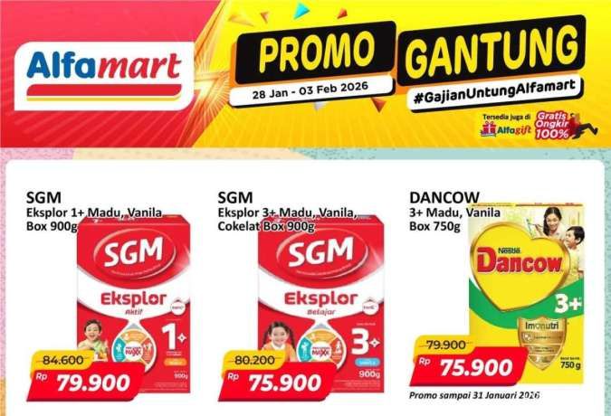 Promo Alfamart Gantung di Akhir Januari 2026, SGM Hingga Lifebuoy Hemat