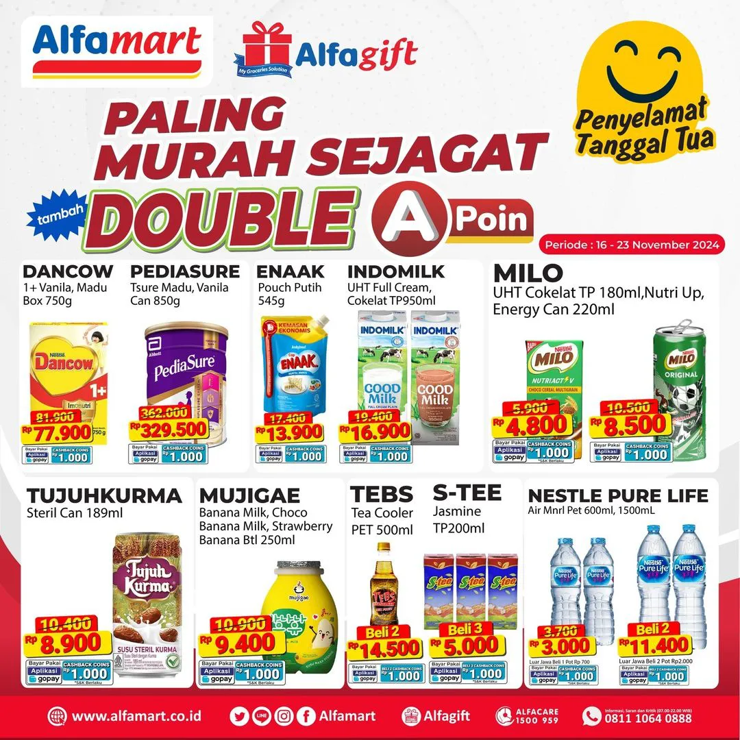 Promo Alfamart Paling Murah Sejagat Periode 16-23 November 2024