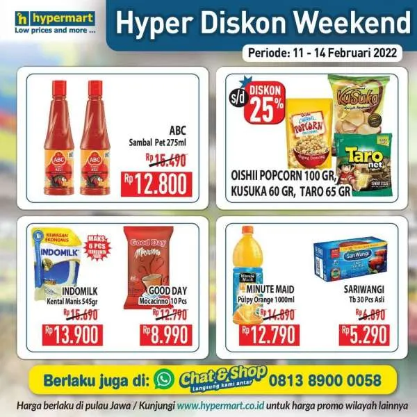 Promo Hypermart Hyper Diskon Weekend Periode 11-14 Februari 2022