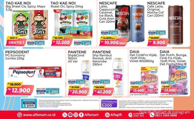 Promo PSM Alfamart 8-15 Juli 2025, Beli Deterjen Daia dan Pantene Lebih Hemat
