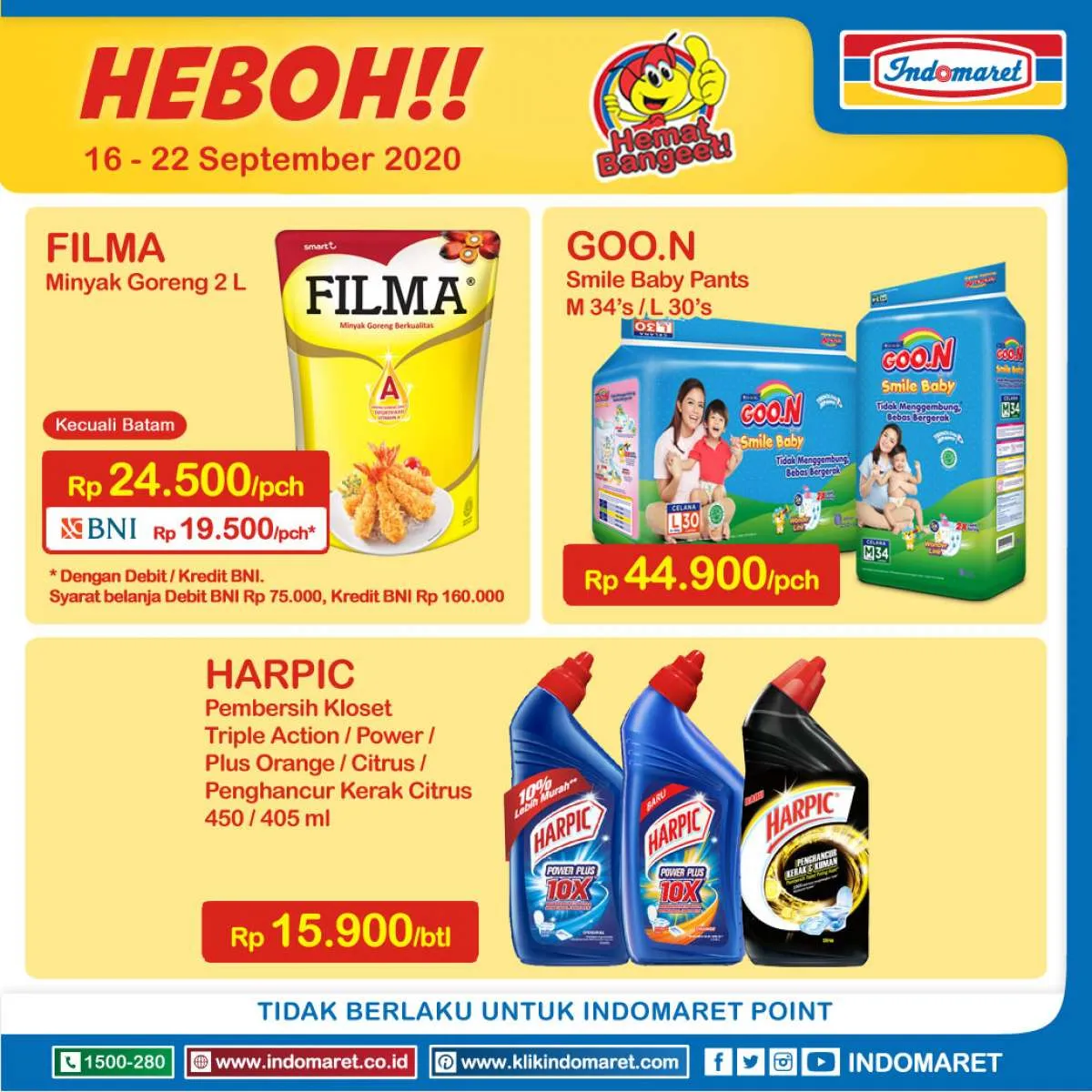 Promo Indomaret Harga Heboh paling anyar, 21 September 2020!