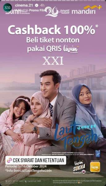 Promo HUT Mandiri 26 di Cinema XXI 3-16 Oktober 2024