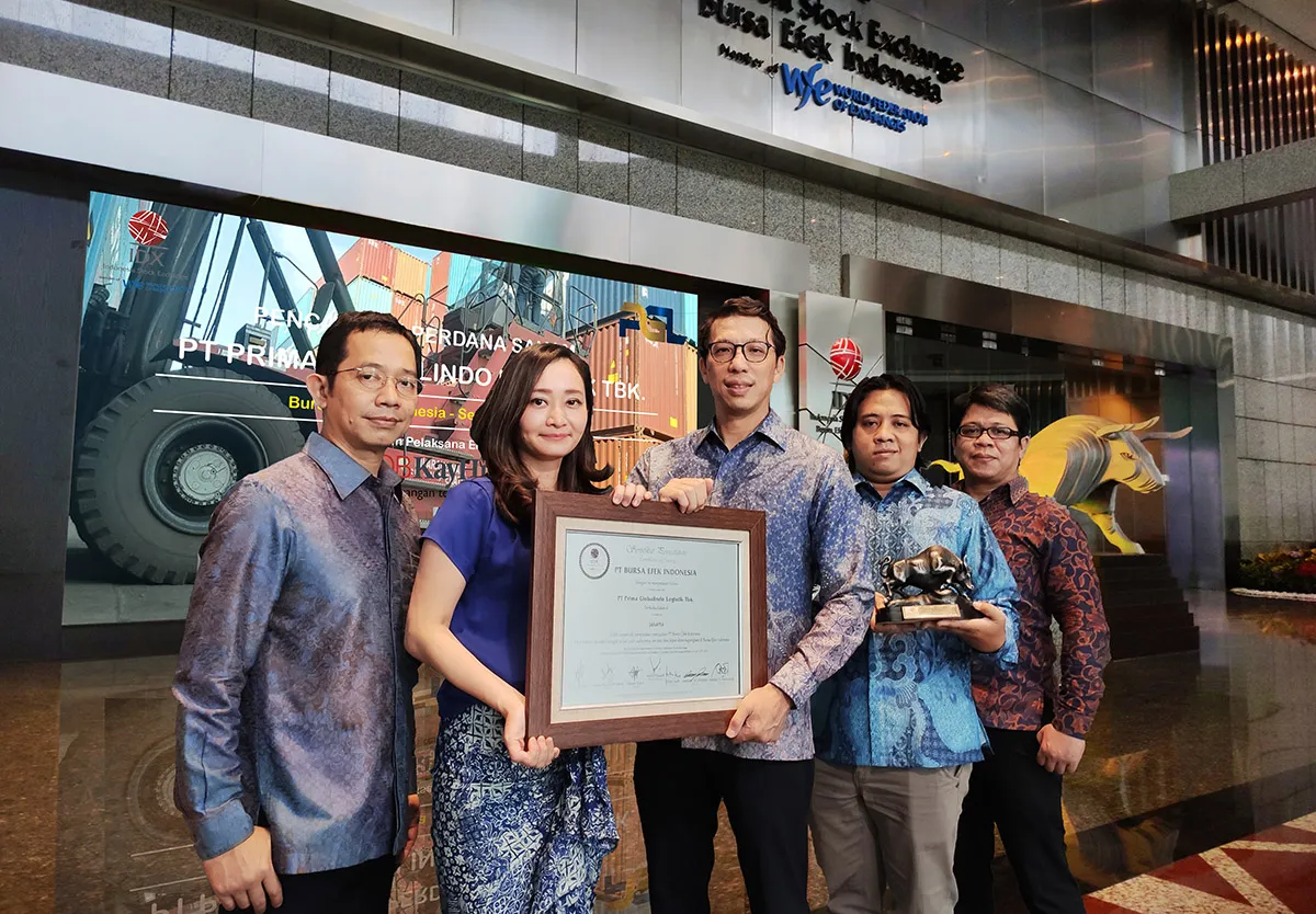 Resmi tercatat di BEI, harga saham Prima Globalindo Logistik (PPGL) naik 10%