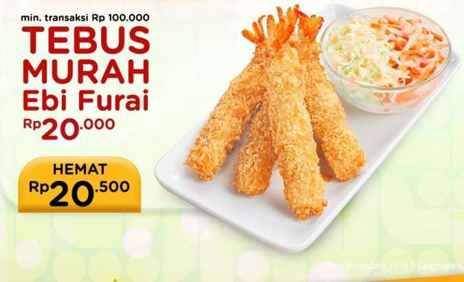 Promo HokBen 12 Juni 2025, Hari Terakhir Tebus Murah Ebi Furai Rp 20.000 Saja