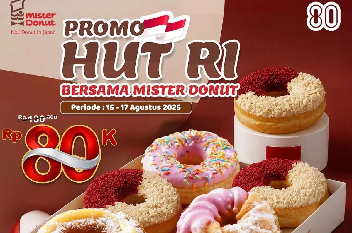 Daftar Promo HUT RI 80 di Holland Bakery, Fore, Mister Donut dan Tom Sushi