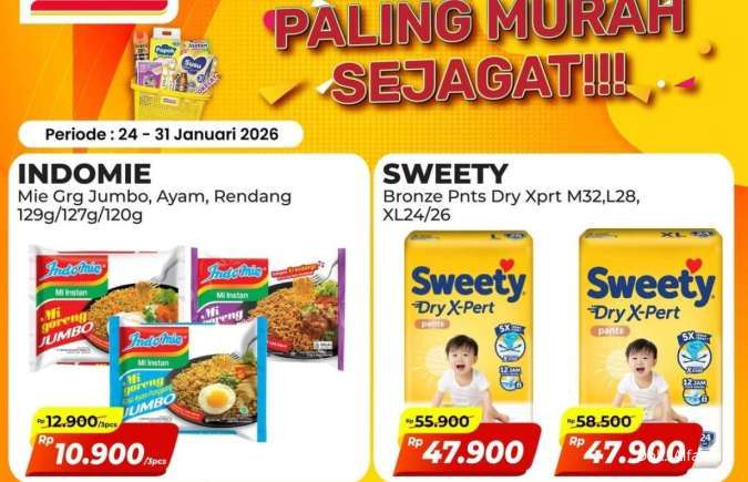 Promo Alfamart Paling Murah Sejagat 24-31 Januari 2026, Indomie Jumbo Beli 3 Hemat