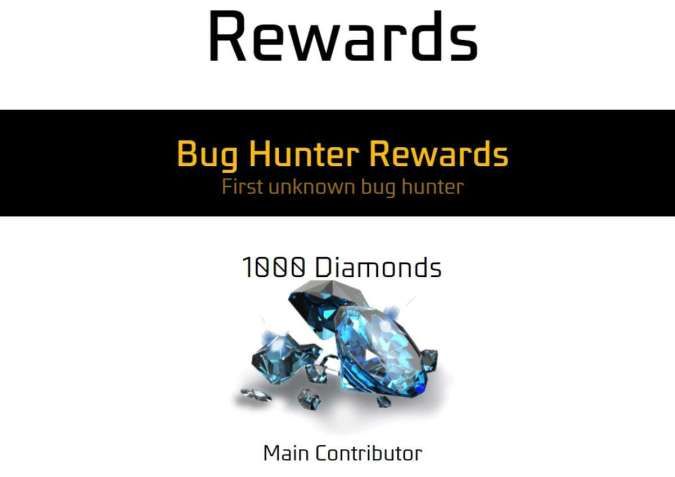 Bug Hunter Reward FF Advance Server 