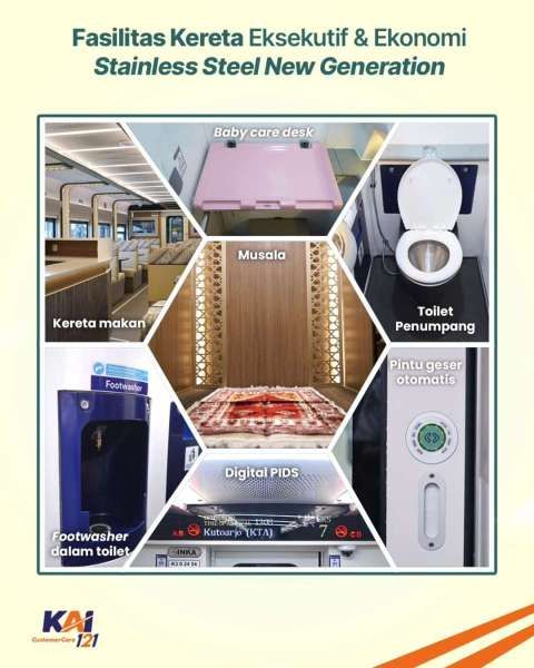 Kereta Api Stainless Steel New Generation