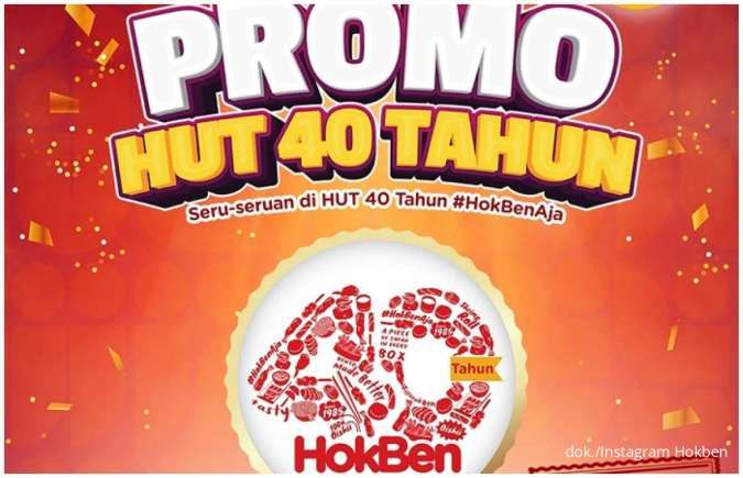 Daftar Gebyar Promo Hokben HUT 40 Tahun dan Periodenya, Hoka Hemat 4 Cuma Rp 4.000