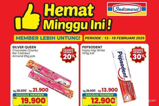 Promo Indomaret Weekend Februari 2025, SilverQueen dan Pepsodent Hemat Minggu Ini