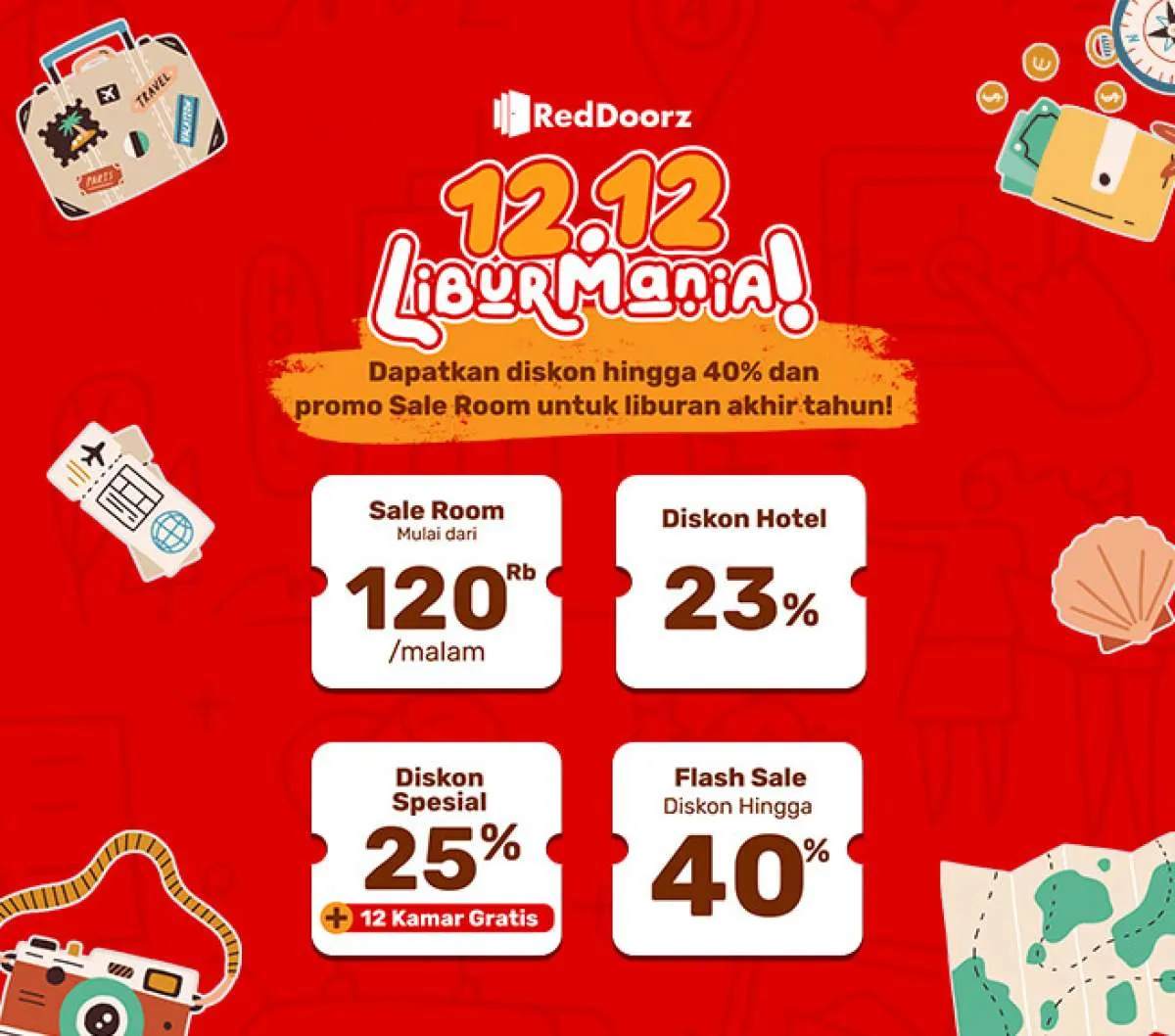 Promo RedDoorz 12.12 LiburMania, Manfaatkan Berbagai Promo Spesial di Sini 