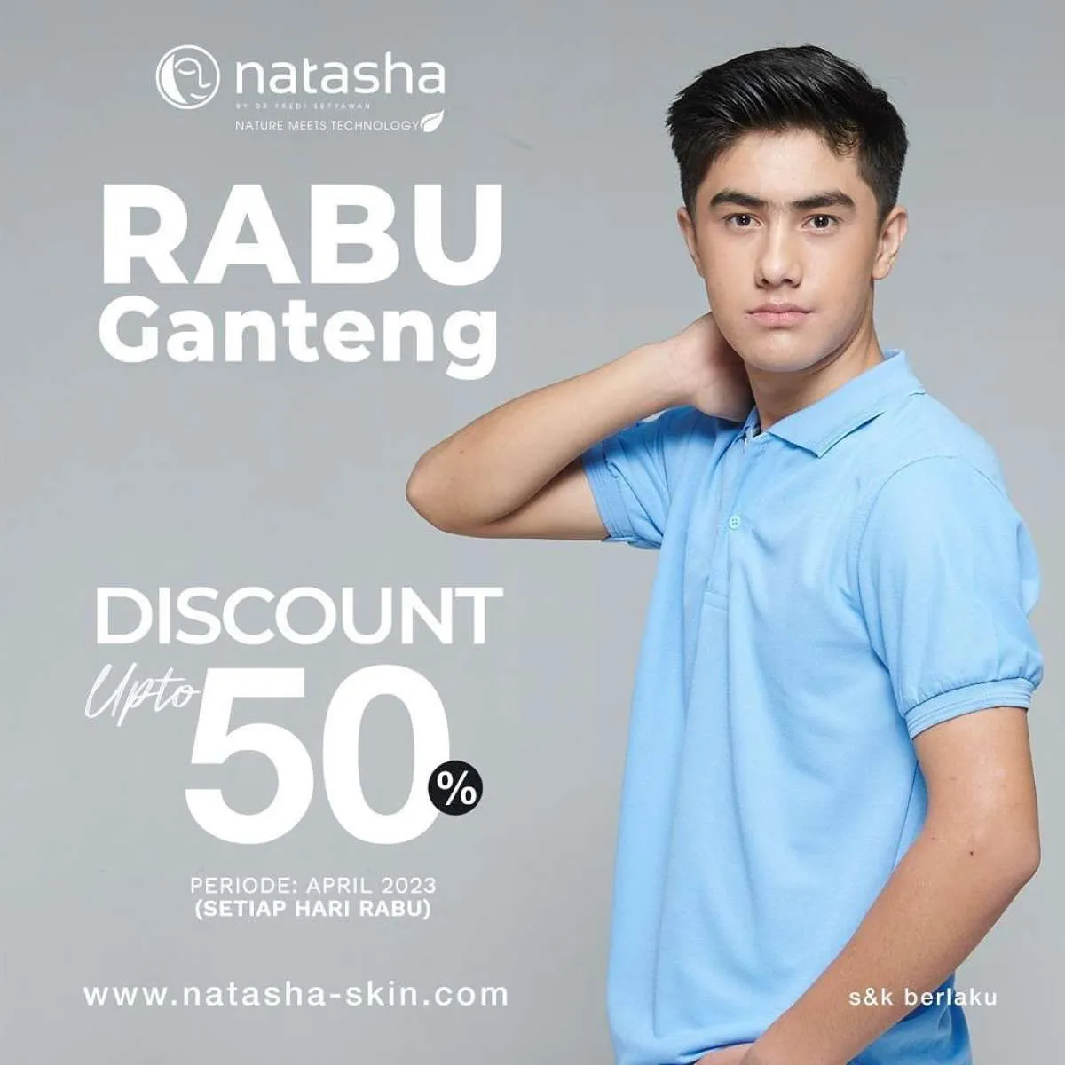 Promo Perawatan Pria di Klinik Natasha, Diskon sampai 50% Setiap Rabu di Bulan April