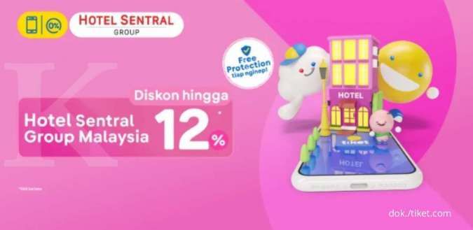 Promo Tiket.com, Diskon 12% Bermalam di Hotel Sentral Group Malaysia