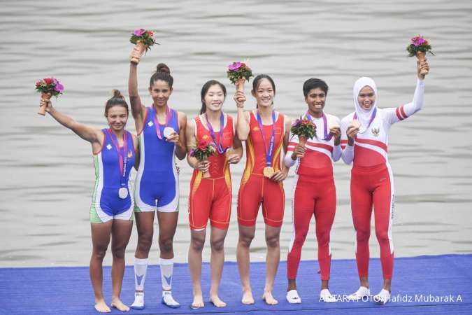 Indonesia Raih Medali Perunggu Asian Games 2022 dari Dayung