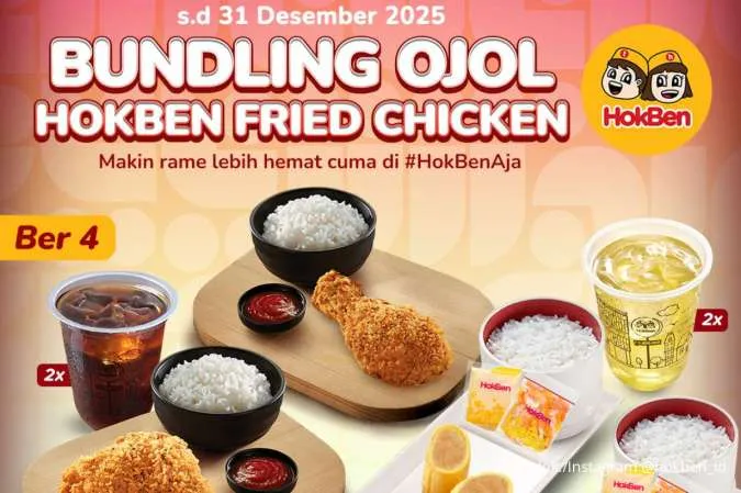 Promo HokBen Fried Chicken Desember, Makan Hemat Ramean Mulai Rp 33.000-an/Orang