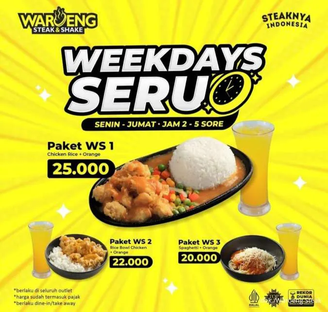 Waroeng Steak Weekdays Seru Rp 20.000-an