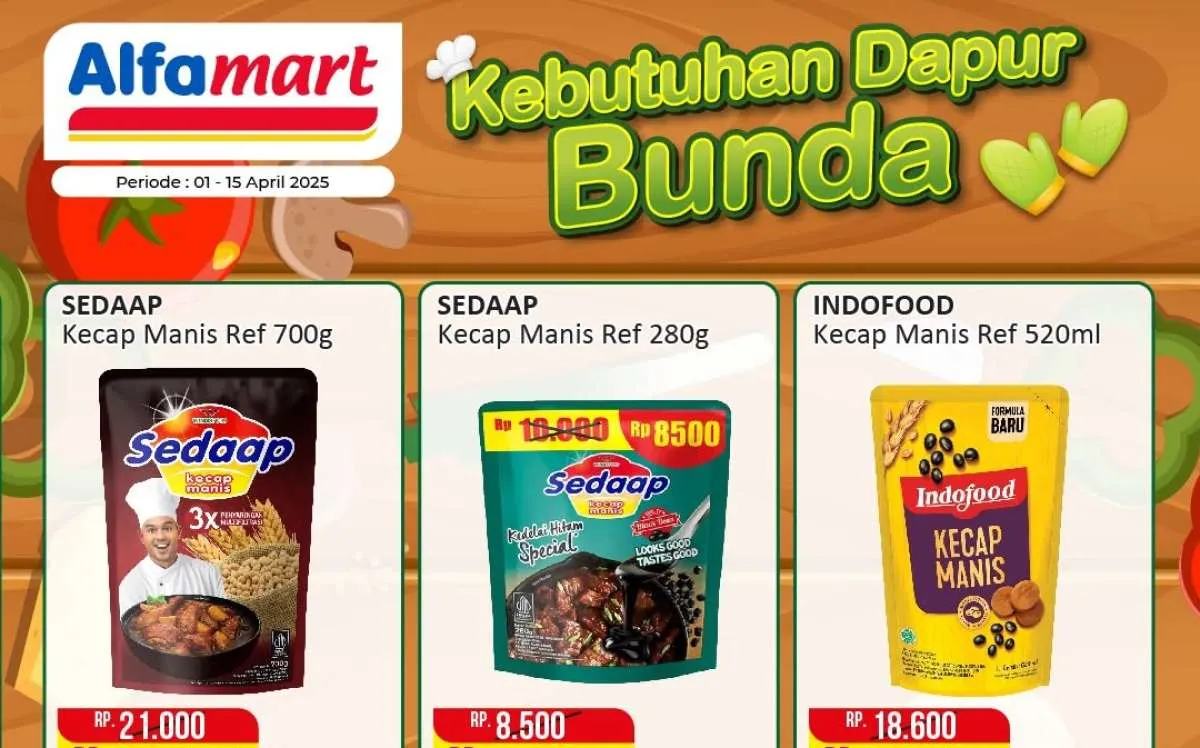 Promo Alfamart Kebutuhan Dapur 1-15 April 2025, Aneka Kecap Mulai Rp 7.000-an