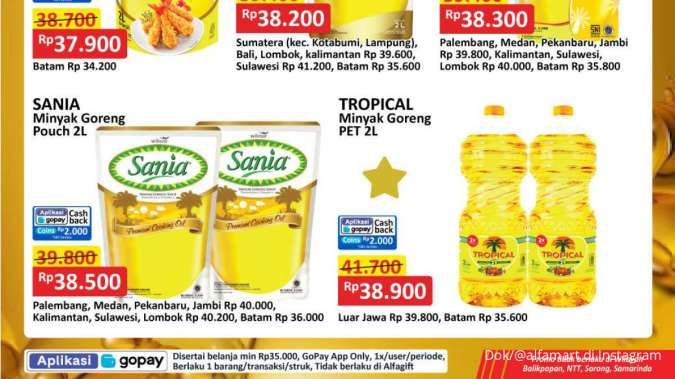 Promo Minyak Goreng Weekend di Alfamart Hari Ini, Promo Sania-Tropical Akan Berakhir