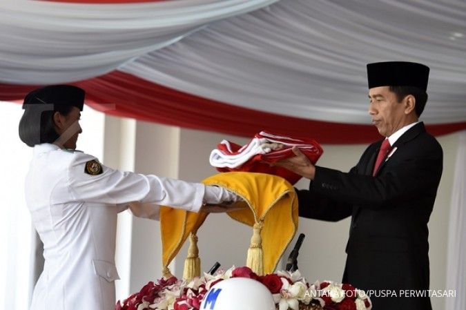 Presiden Jokowi mengukuhkan anggota Paskibraka, tahun ini jumlahnya hanya 8 orang