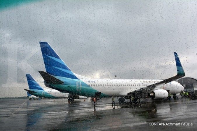 Hujan lebat, pesawat Garuda tergelincir