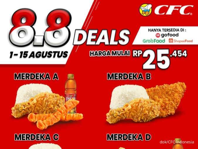 Promo 8.8 CFC Deals Edisi Kemerdekaan Indonesia Ada 4 Paket Rp 25.454