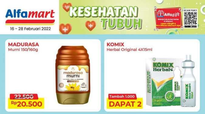 Promo Alfamart hingga 28 Februari 2022, Dapatkan Aneka Produk Kesehatan Harga Menarik