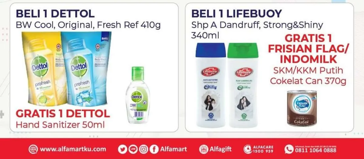Promo Alfamart Serba Gratis, Beli 1 Sampo Lifebuoy Gratis 1 Kaleng Kental Manis