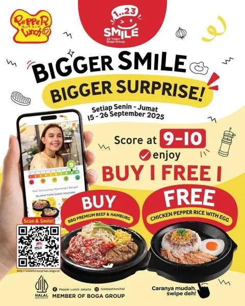 Promo Pepper Lunch Spesial Boga Anniversary ke-23 September