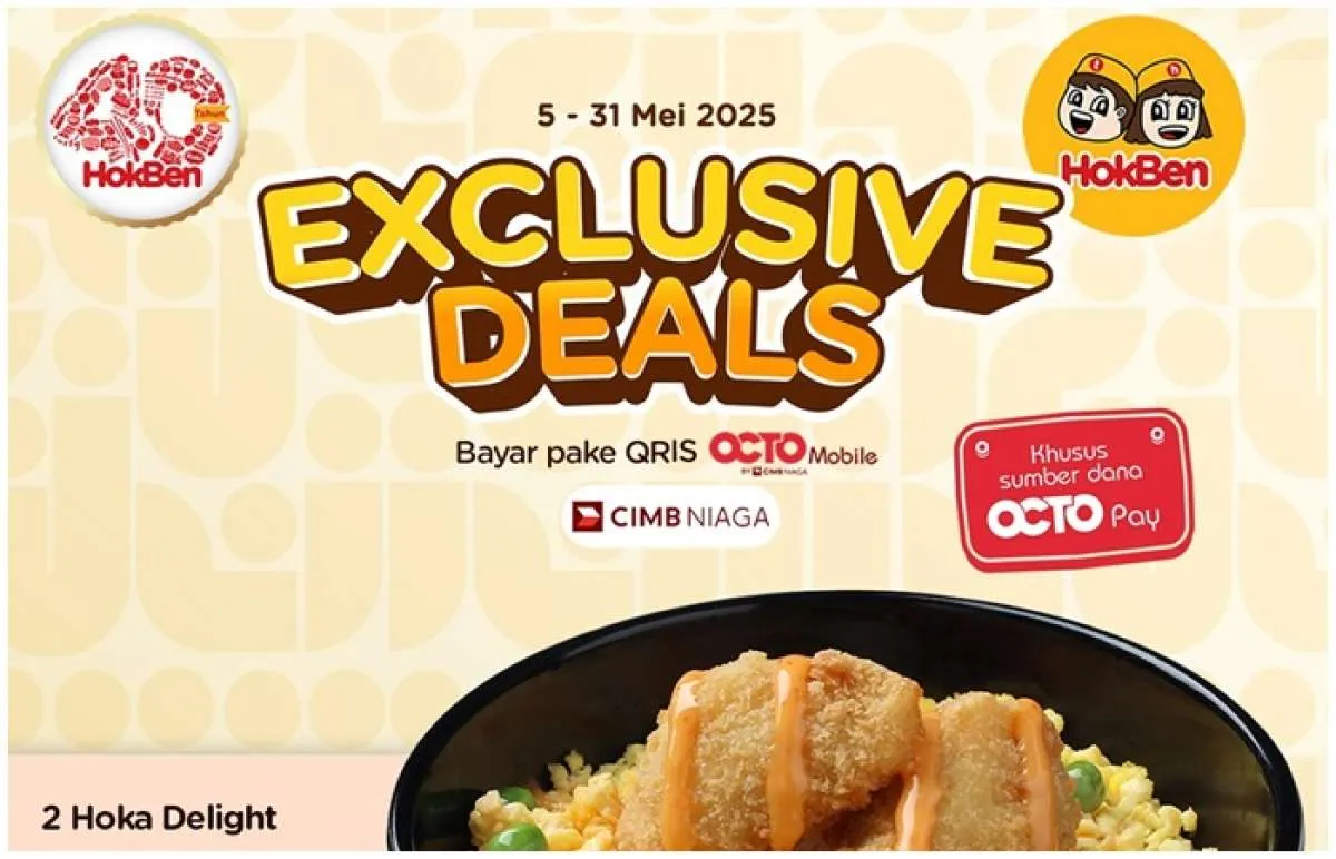 Daftar Promo Hokben Exclusive Deals Mei dengan Bank, Makan Hoka Hemat Hanya Rp 5.000