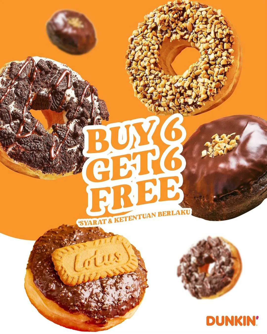 Promo Dunkin Buy 6 Get 6 Free wilayah Bandung & sekitarnya