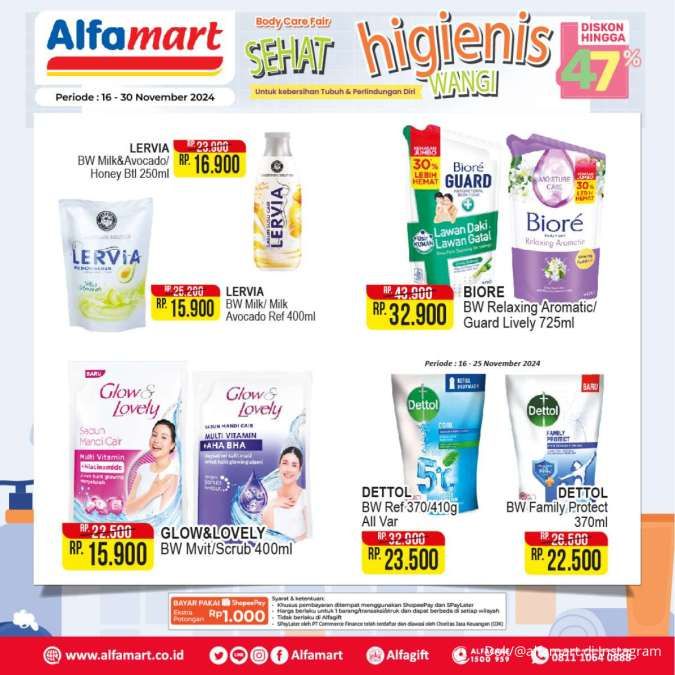 Promo Alfamart 16-30 November 2024 Body Care Fair