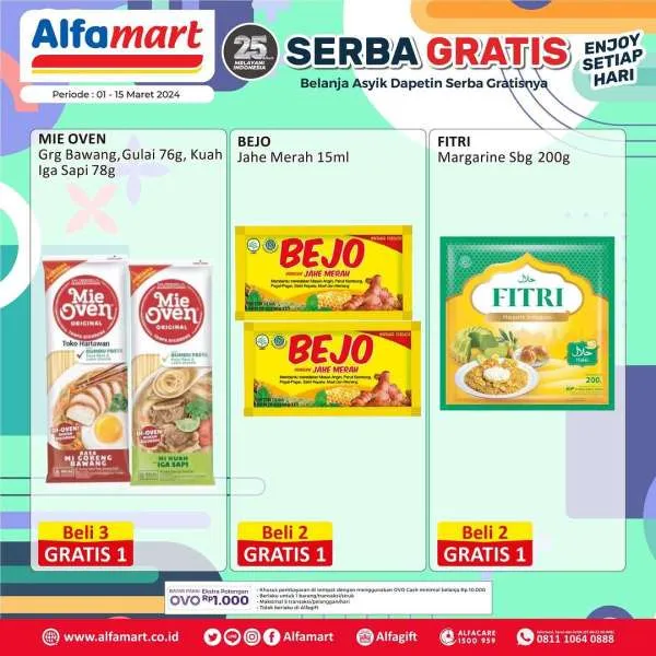 Promo Alfamart Serba Gratis Periode 1-15 Maret 2024