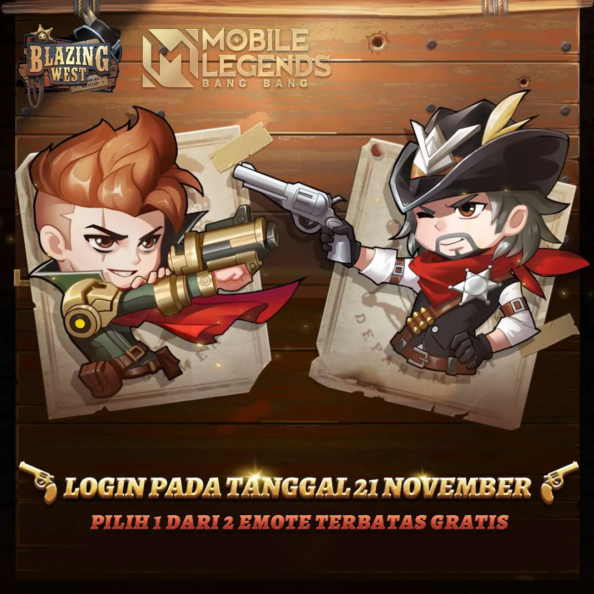 Catat tanggalnya, login Mobile Legends gratis emote dan hero Mathilda