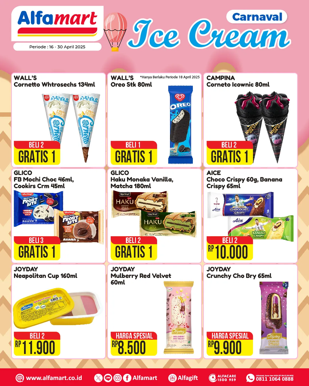 Promo Alfamart Carnaval Ice Cream Periode 16-30 April 2025