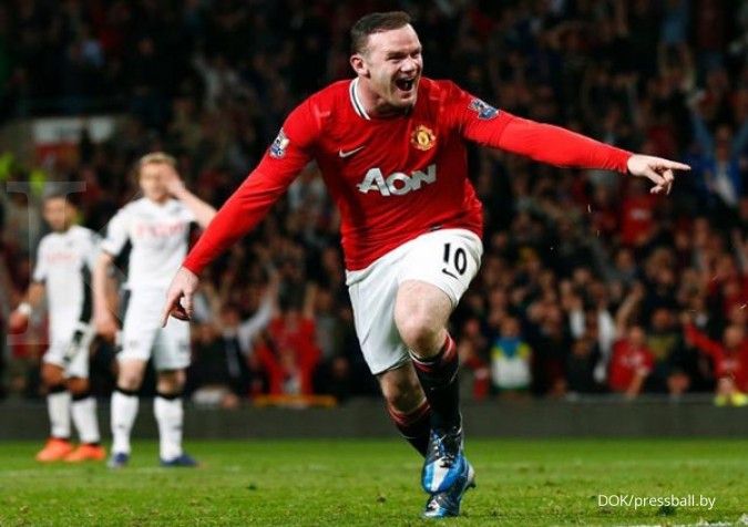 Wayne Rooney salah satu raja assist di Liga Inggris.