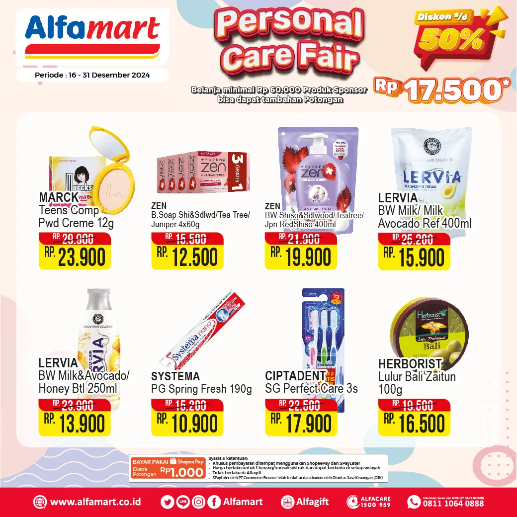 Promo Alfamart Personal Care Fair Periode 16-31 Desember 2024