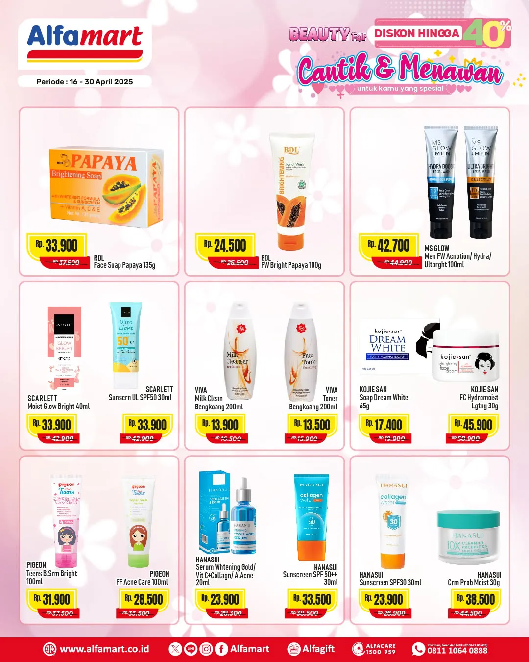 Promo Alfamart Beauty Fair Diskon s/d 40% Periode 16-30 April 2025